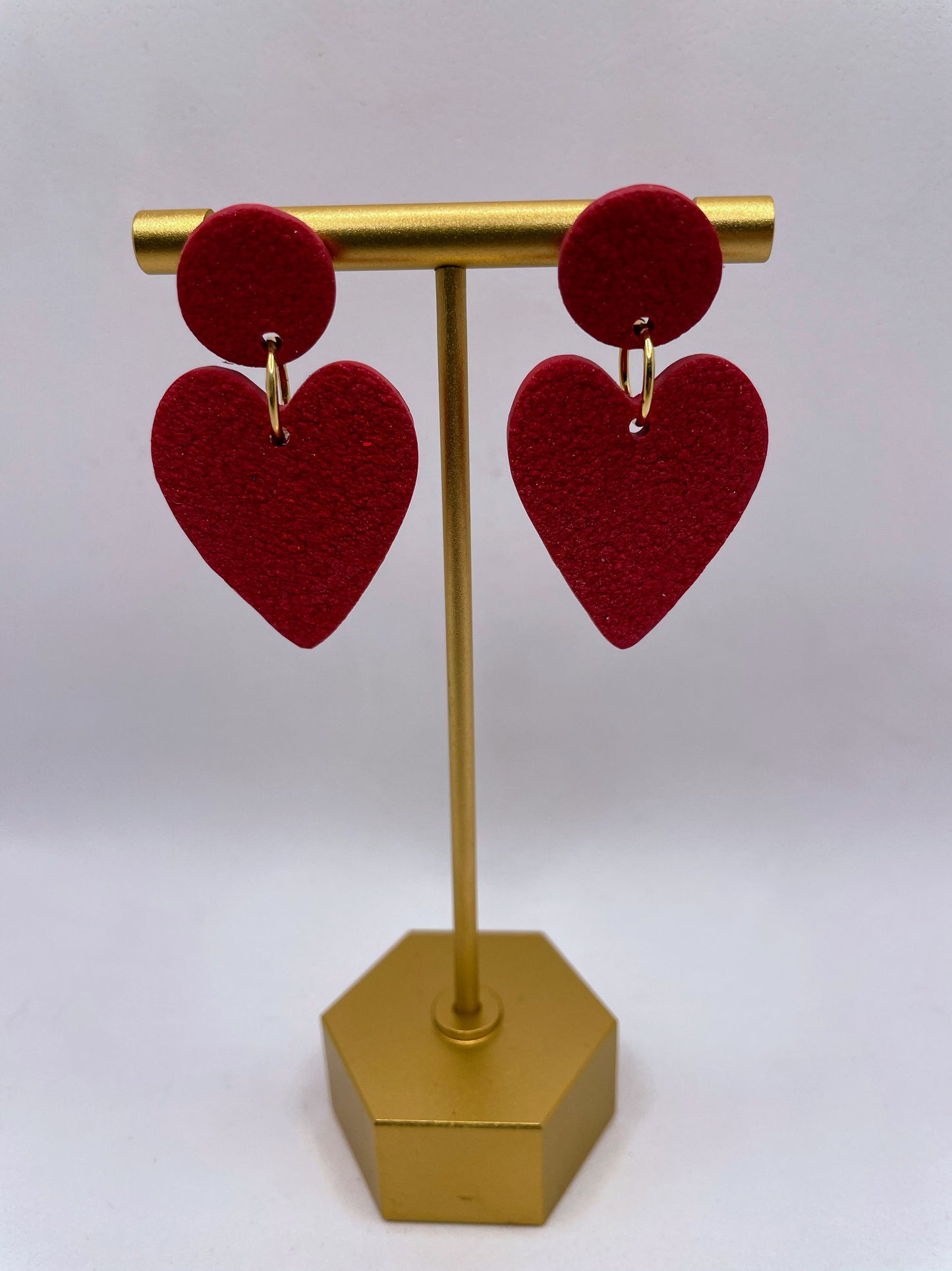 KOKOREWA Design | I Heart U - Red Heart Earrings