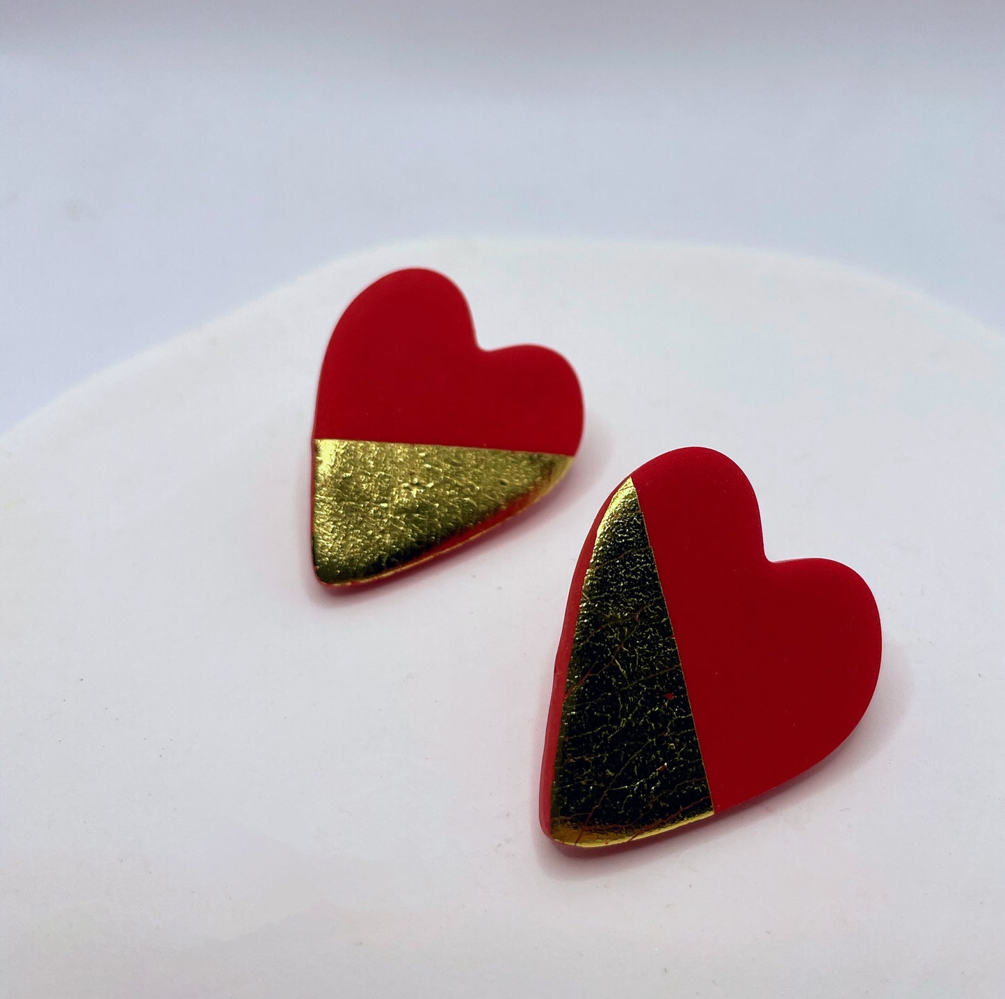 KOKOREWA Design | I Heart U - Heart of Gold Stud Earrings