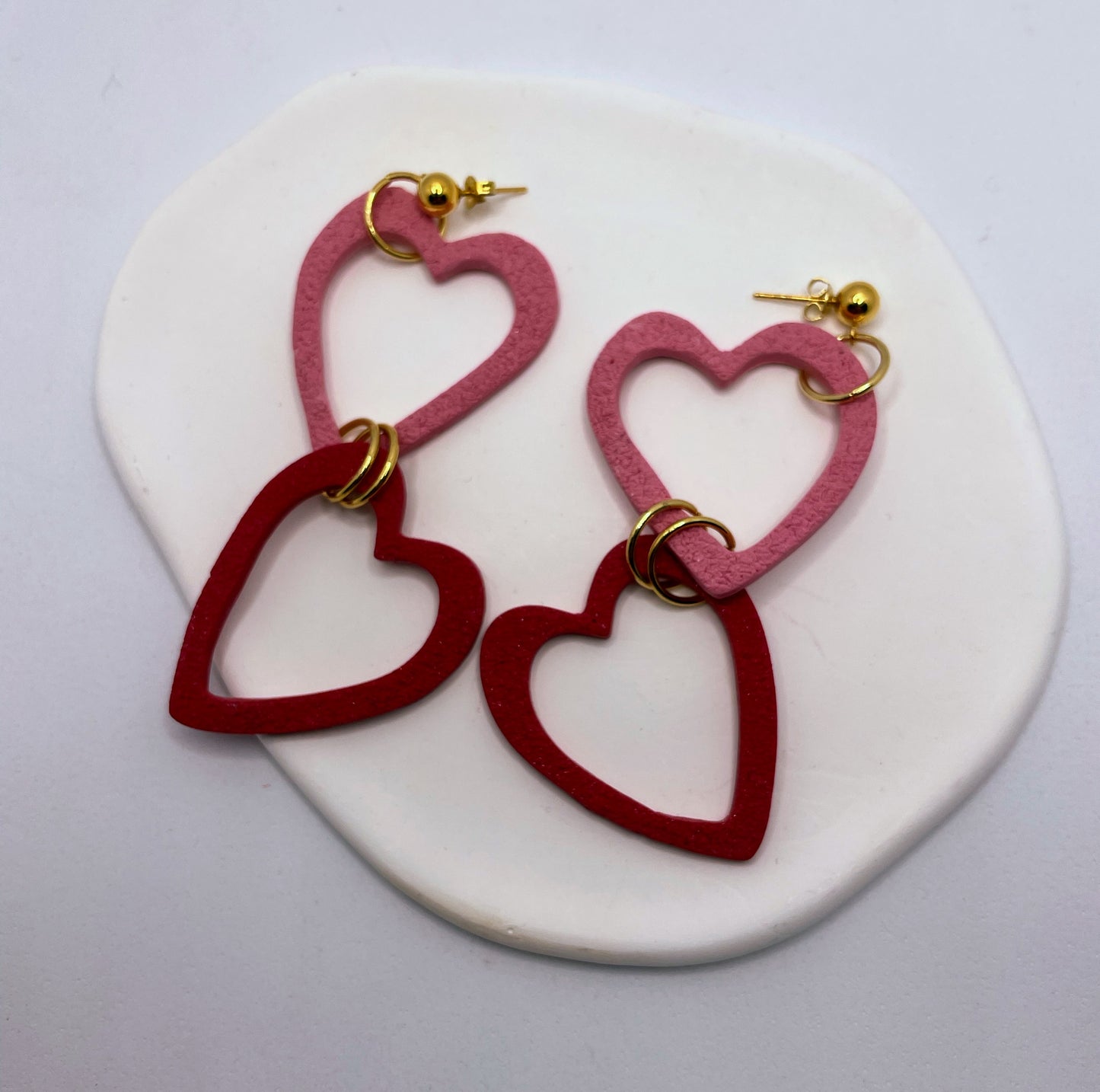 KOKOREWA Design | I Heart U - Shades of Hollow Heart Earrings