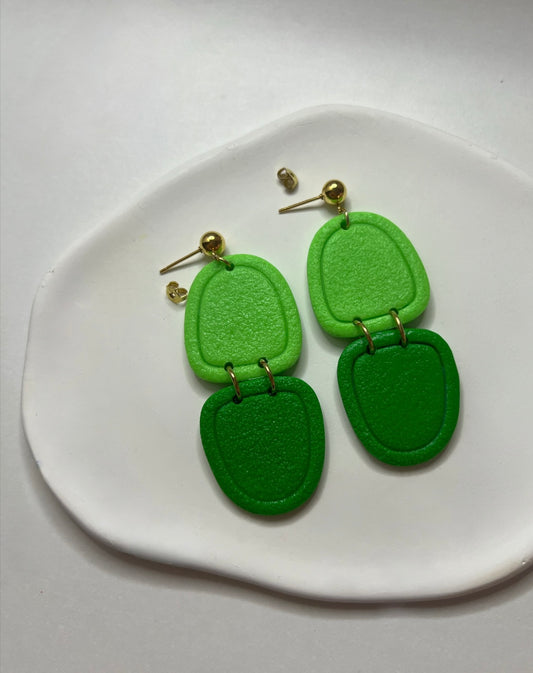 KOKOREWA Design | Spring Collection - Large Shades of Green Dangles