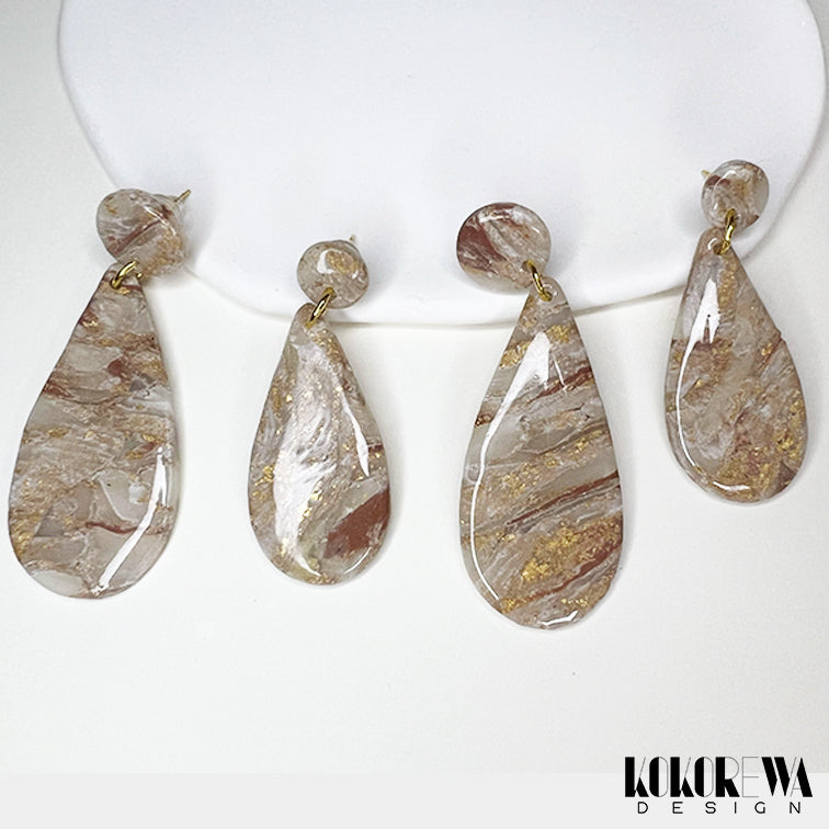 KOKOREWA Design | Faux Stone Collection - Faux Bronzite Earrings